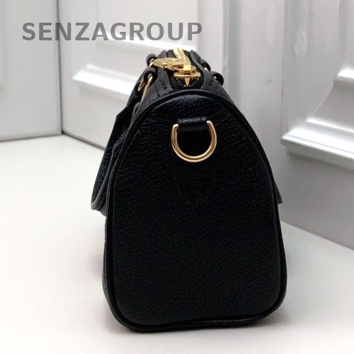 Louis Vuitton speedynano All-Leather Top Handle Shoudler Crossbody Bag Black