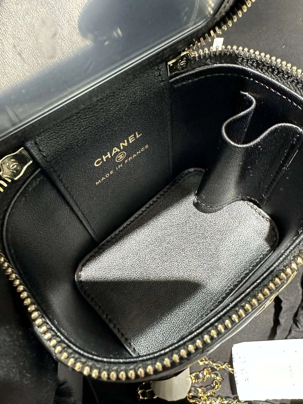 CHANEL Black Gold Mini Box Crossbody Bag For Women