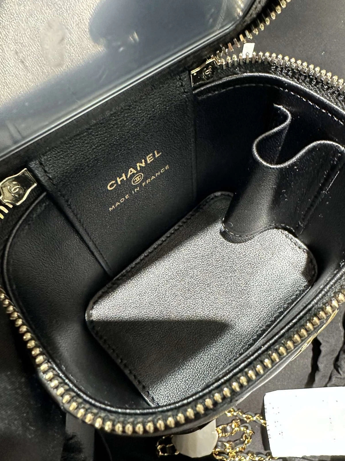 CHANEL Black Gold Mini Box Crossbody Bag For Women