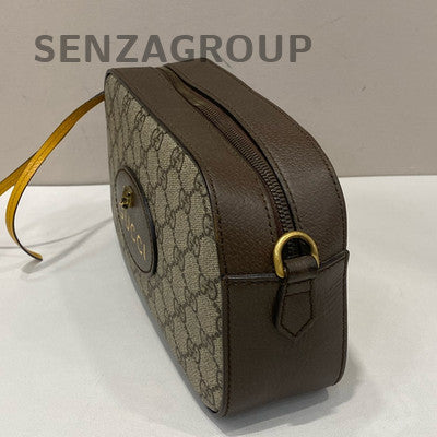Gucci Tiger Head Camera Bag GG Monogram Brown Gold Buckle Classic Women