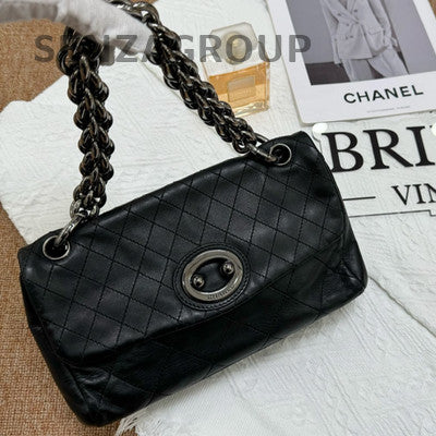 Chanel Boy Bag Black Silver Shoulder Bag - Women's Classic