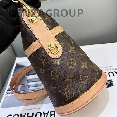 Louis Vuitton Monogram French Wallet Brown Gold Clasp Women's Classic