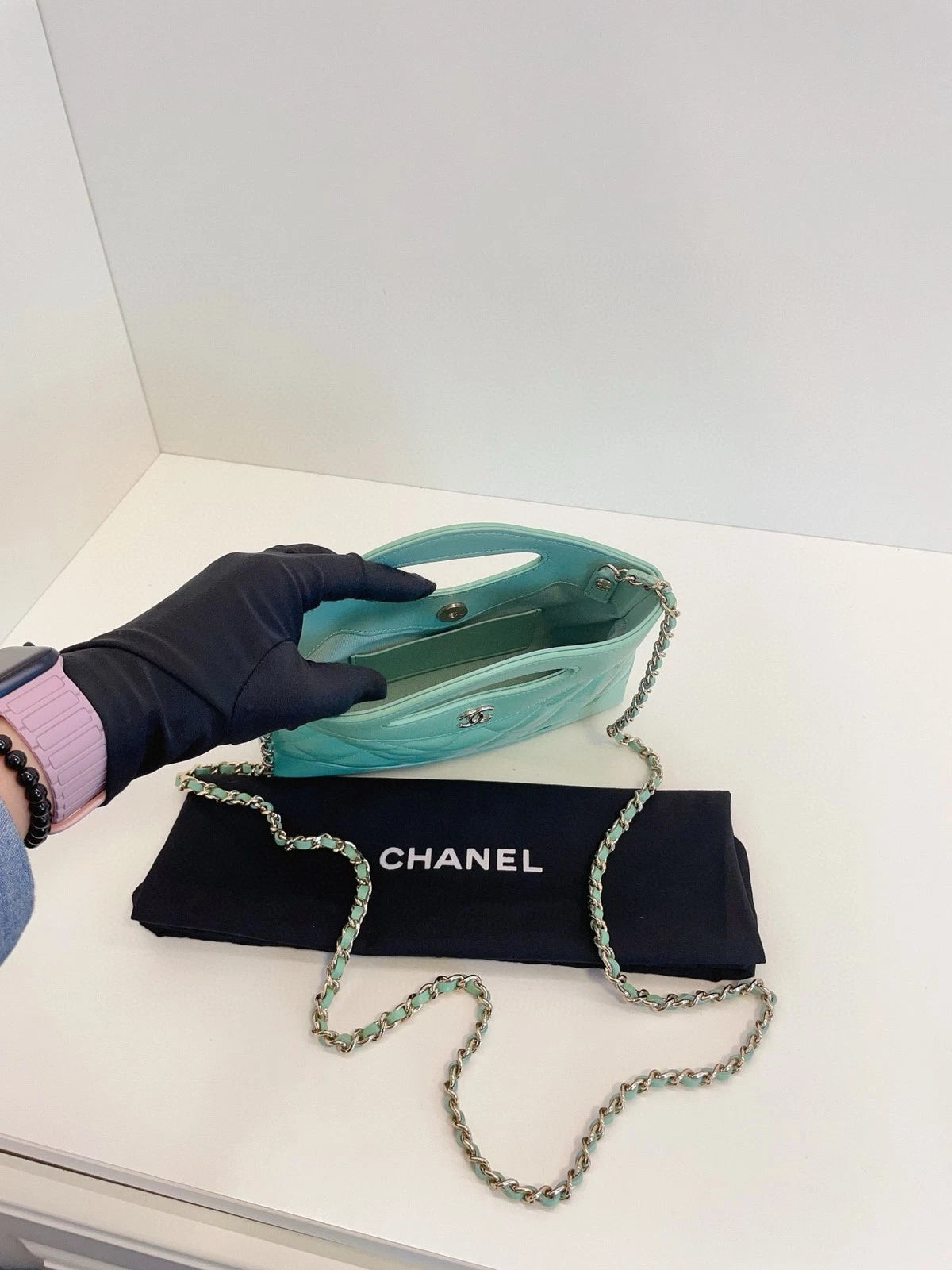 Chanel 31bag Nano Mint Green Tote Bag For Women