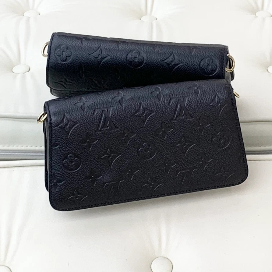Louis Vuitton Metis Calfskin WOC Chain Shoulder Bag Crossbody Black Gold S