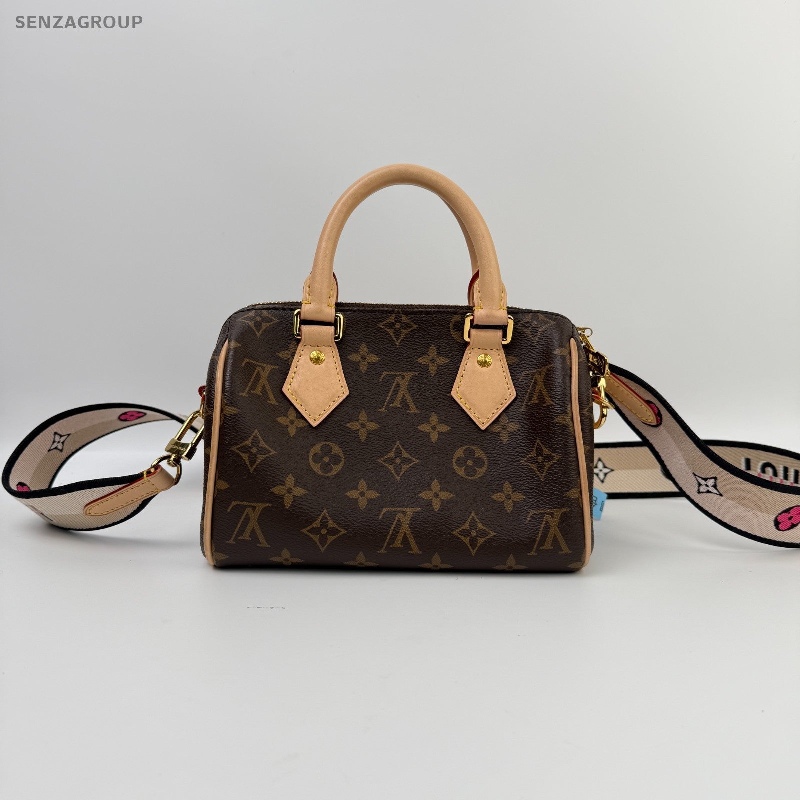 SJ0001  Louis Vuitton Speedy Duffle Brown Canvas/Leather