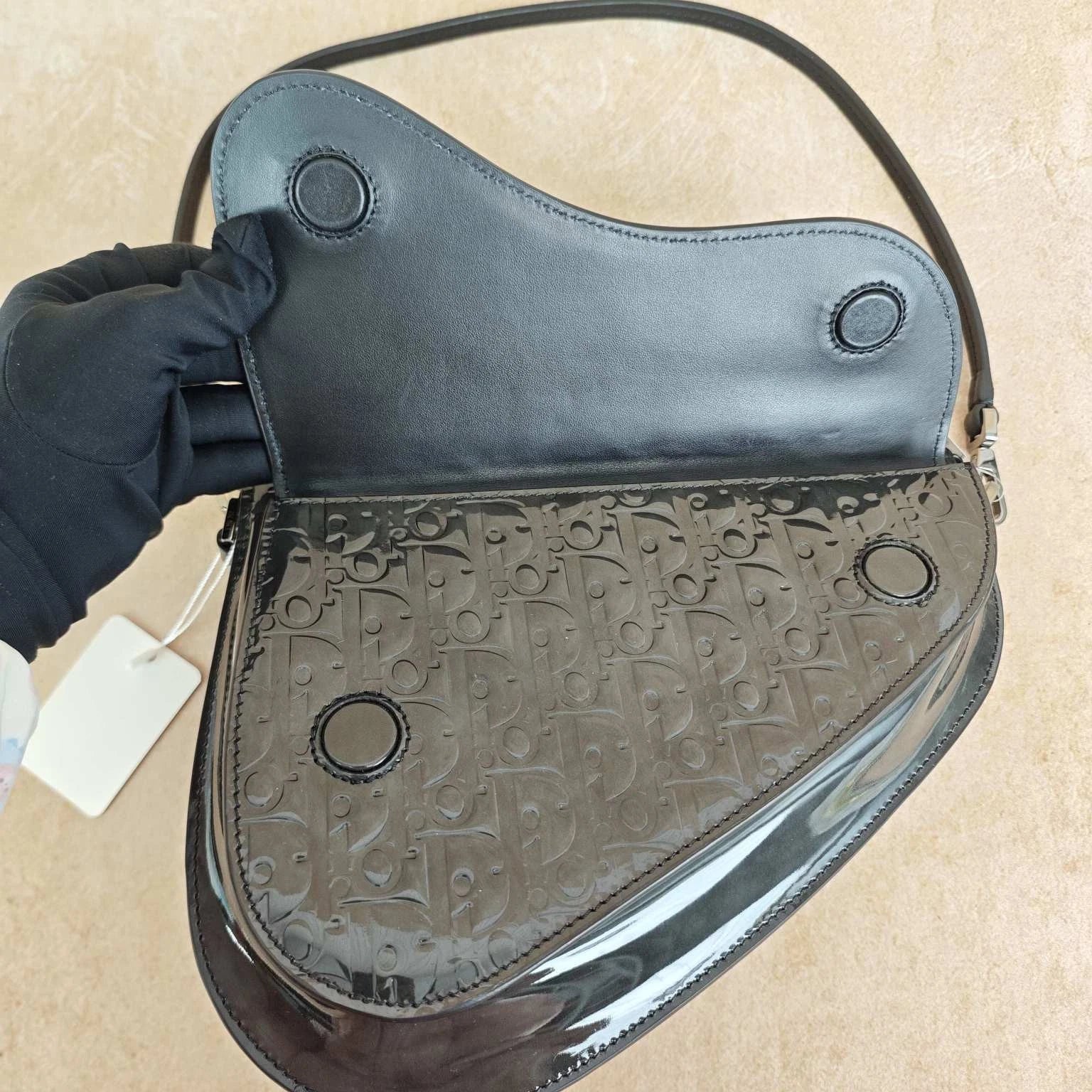 Dior Saddle Black Shoulder Bag Crossbody Excellent