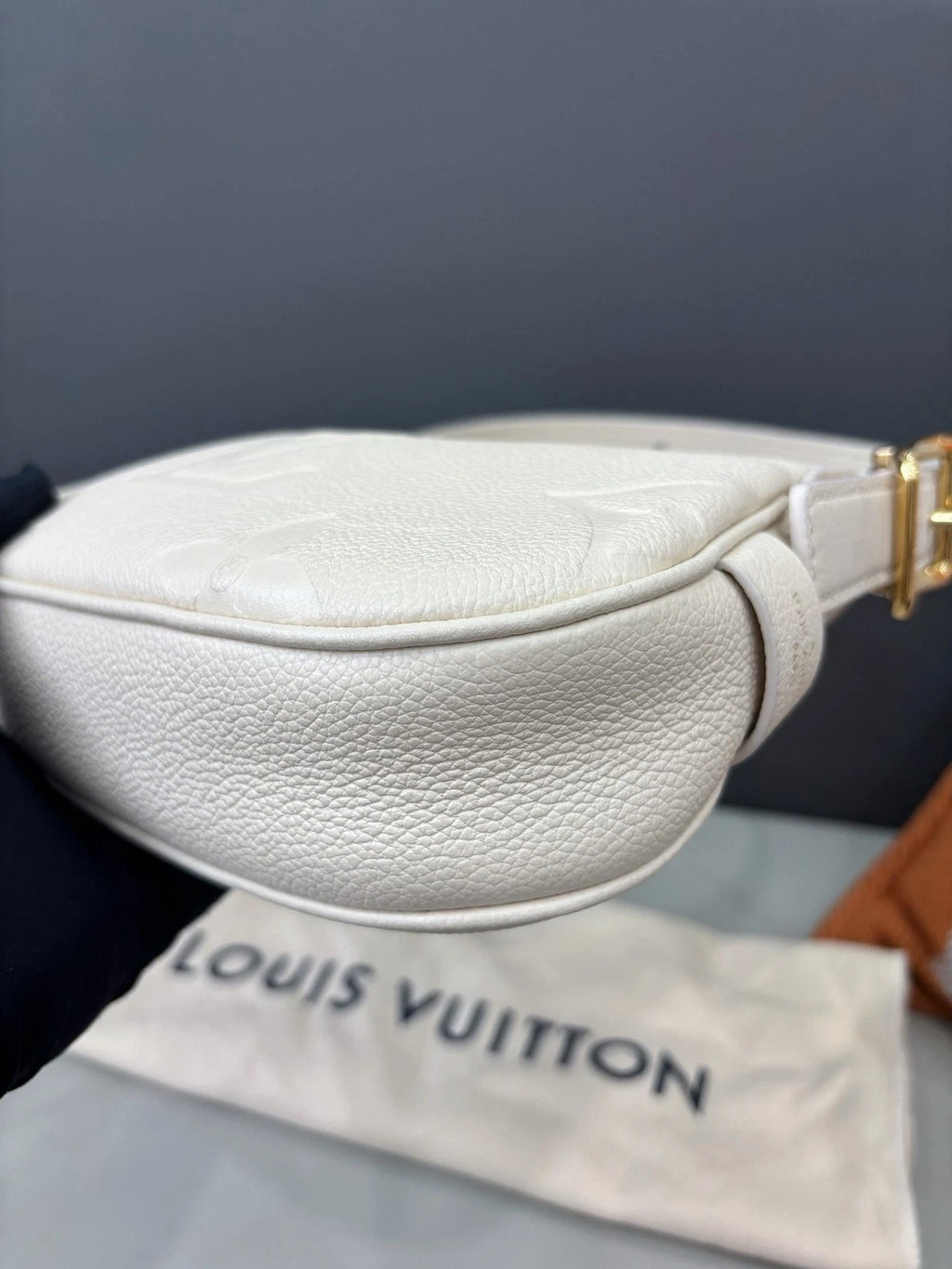Louis Vuitton Mini Moon Hobo Shoulder Bag Off White Empreinte Monogram