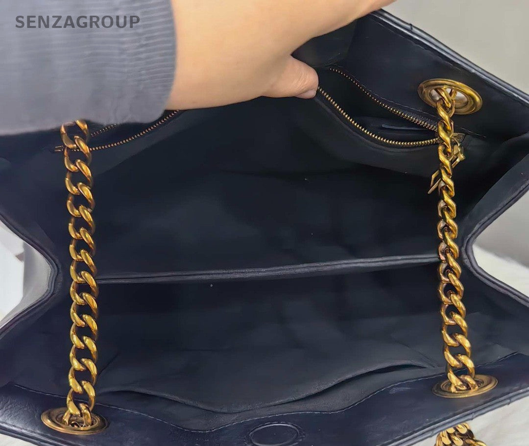 Louis Vuitton New Wave tote Calfskin Chain Black Gold Women Shoulder bag