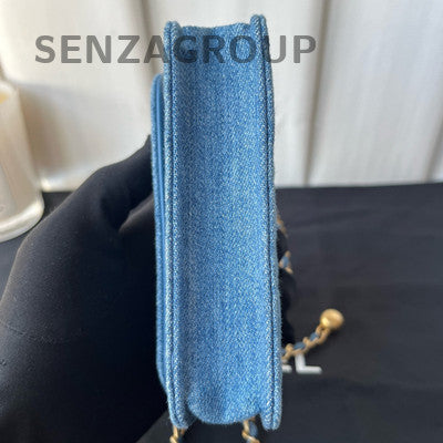 Chanel Denim Mini Quilted Chain Shoulder Bag Classic Fashion Women