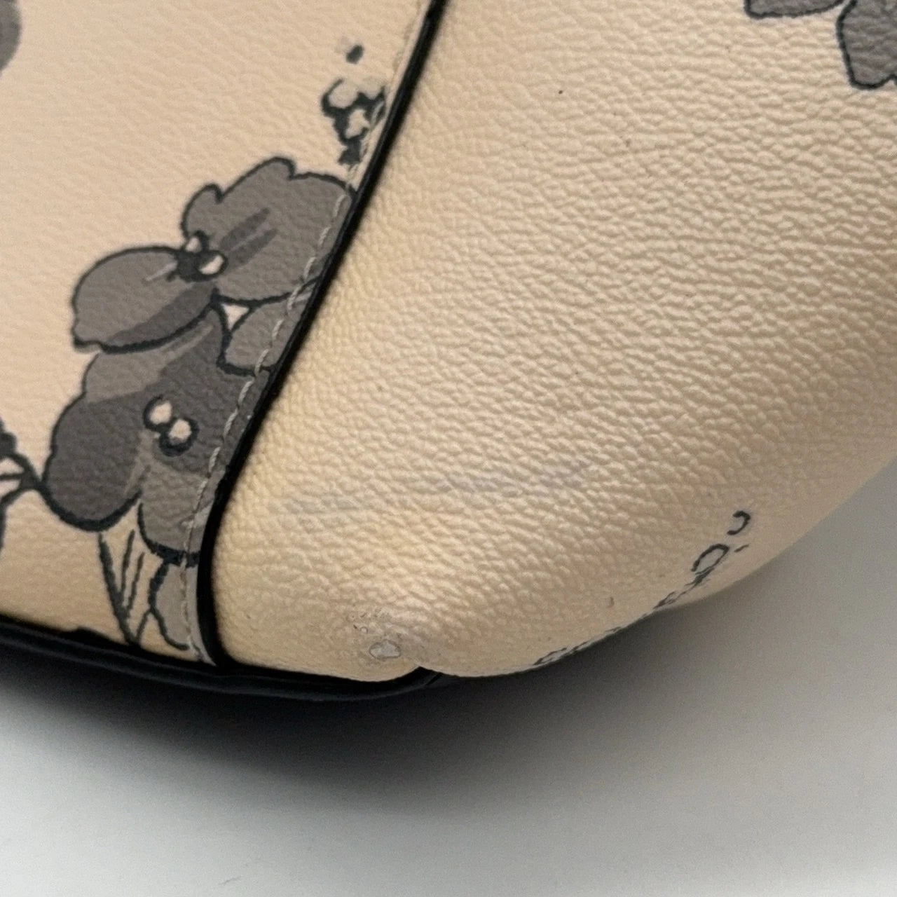Coach Ava Beige Ink Print Tote Shoulder Handbag for Women