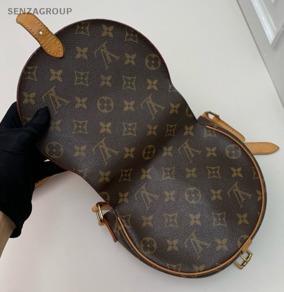 Louis Vuitton Monogram Vintage Red Brown Shoulder Bag Used Women Classic
