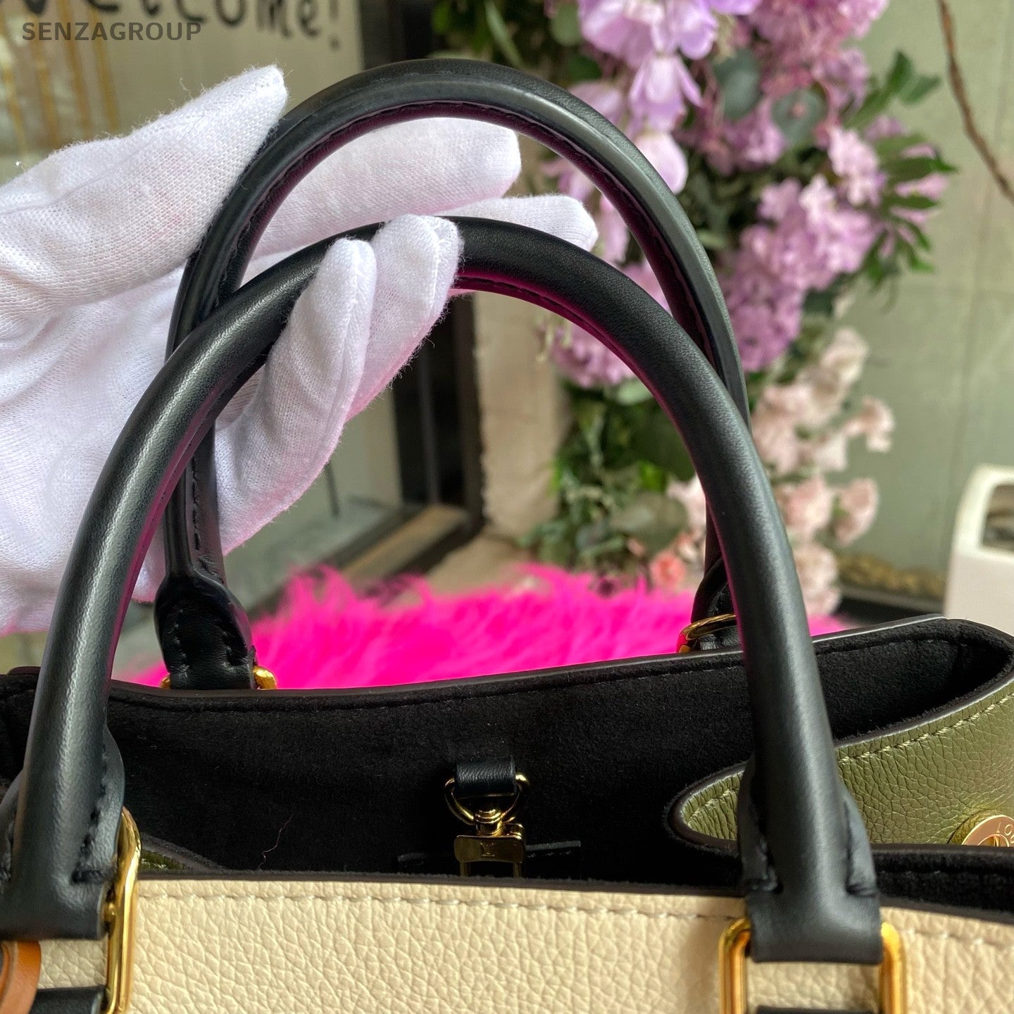 Louis Vuitton Fold tote Top Handle Mongram 2way Shoulder Handbag Women Brown