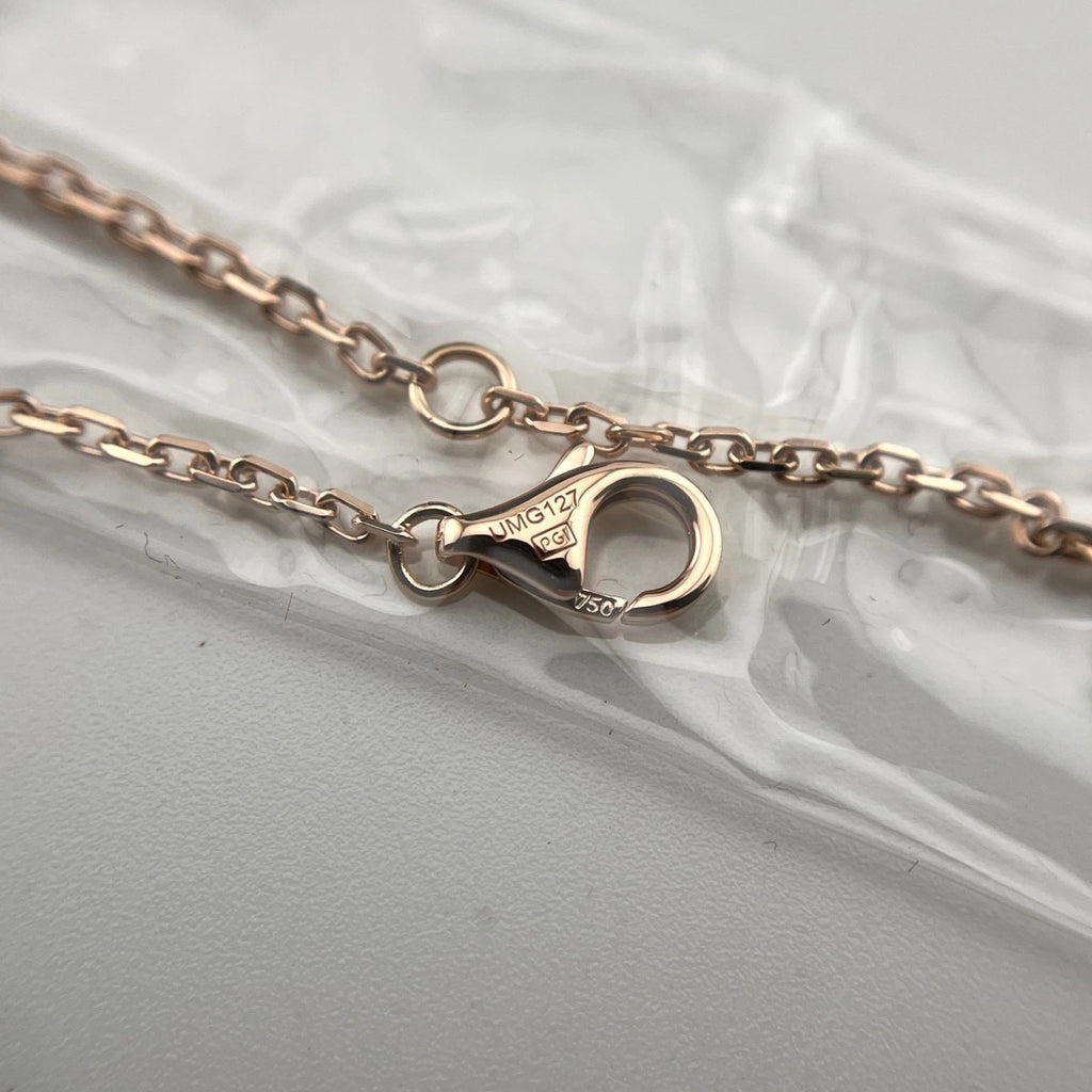 Cartier Love Necklace 18K Rose Gold Diamond Double Ring Pendant