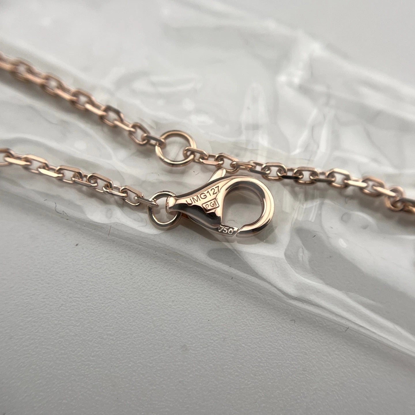 Cartier Love Necklace 18K Rose Gold Diamond Double Ring Pendant