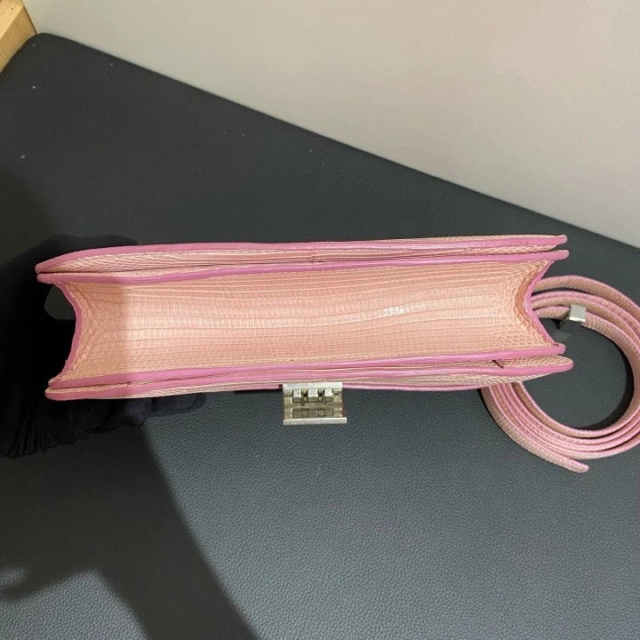 Celine Box 2Way Shoulder Bag Crossbody Pink Used Women Classic Fashion D