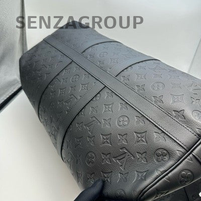 Louis Vuitton Keepall Black Embossed Travel Bag - Unisex Carryall