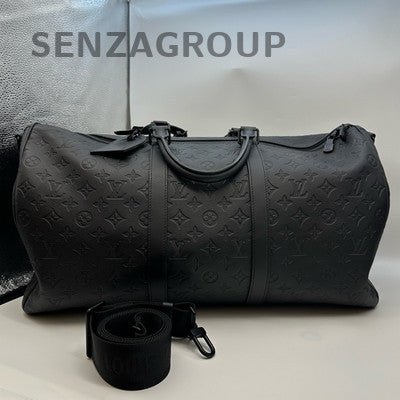 Louis Vuitton Keepall Black Embossed Travel Bag - Unisex Carryall