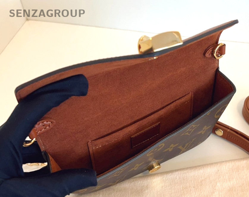 Louis Vuitton Padlock on srtap Chip Version Chain Shoulder Handbag Monogram