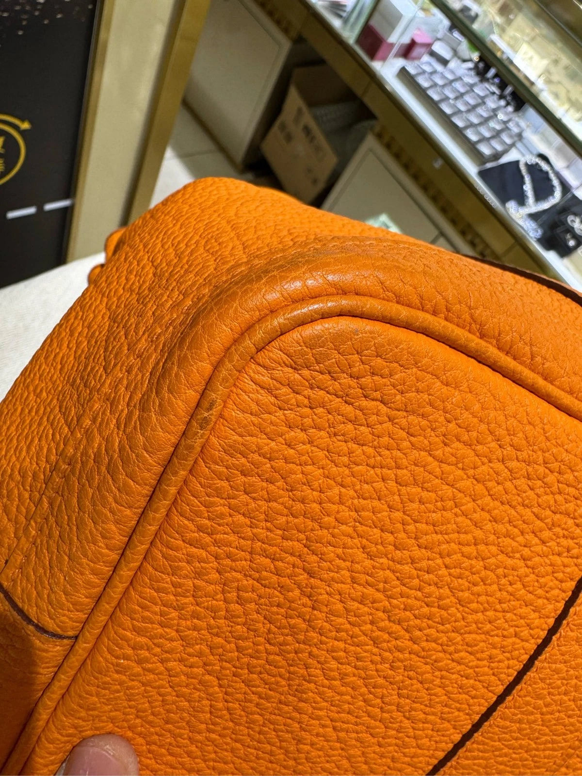 Hermes Orange Garden Party 36 Handbag Tote For Women