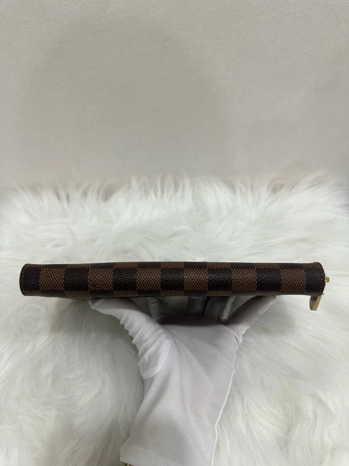 Pre-owned Louis Vuitton Damier Canvas Calfskin Wallet Women