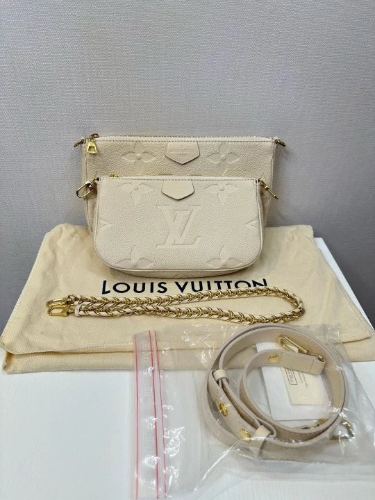 Louis Vuitton Multipochette White Crossbody Handbag Women
