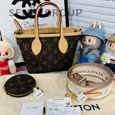 Louis Vuitton Monogram Neverfull BB Tote Shoulder Bag Classic Women