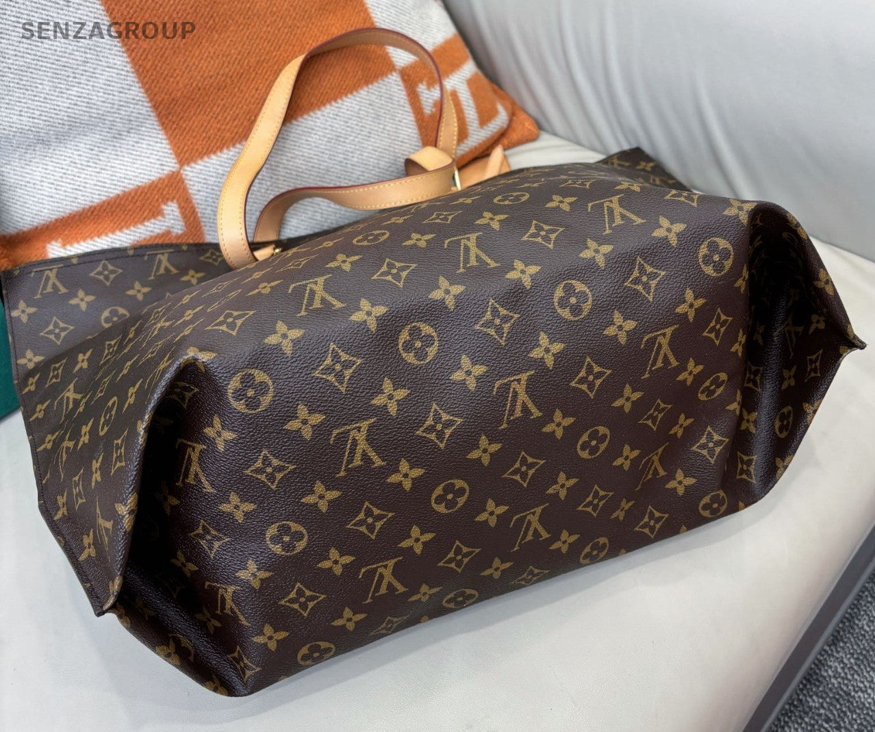 Louis Vuitton All In Monogram Shoulder Bag Brown Gold Women Classic