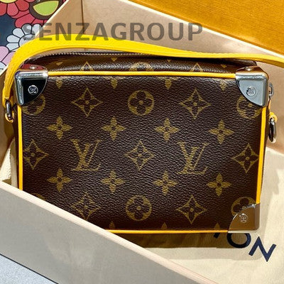 Louis Vuitton Monogram Soft Trunk Bag Brown Silver Chain Women's Crossbody