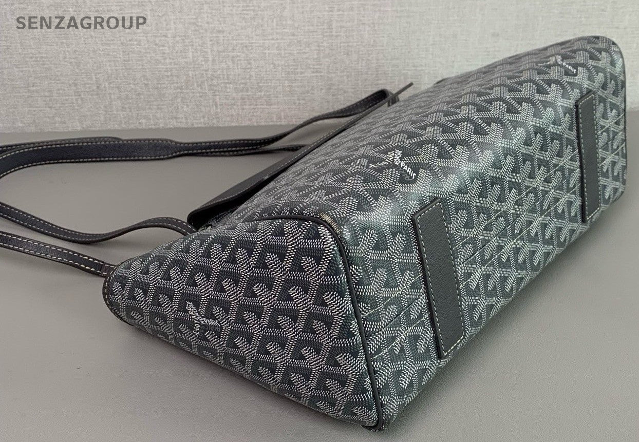 Goyard Rouette Tote Monogram Shoulder Handbag Flip-top style Women Gray