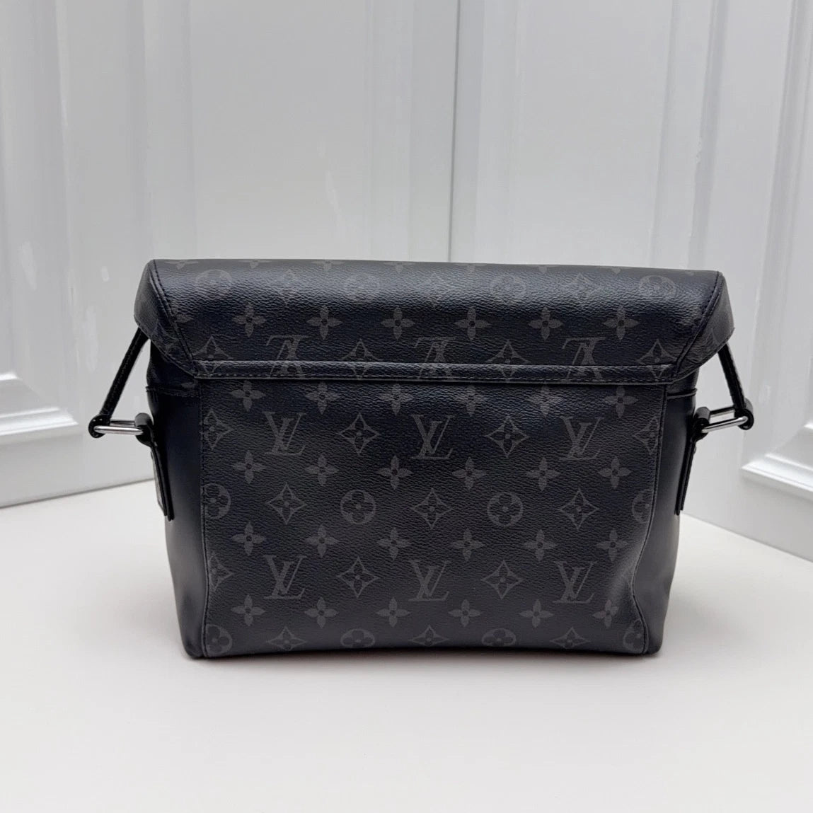 Louis Vuitton Voyager Monogram Eclipse Shoulder Crossbody Black Silver Unisex