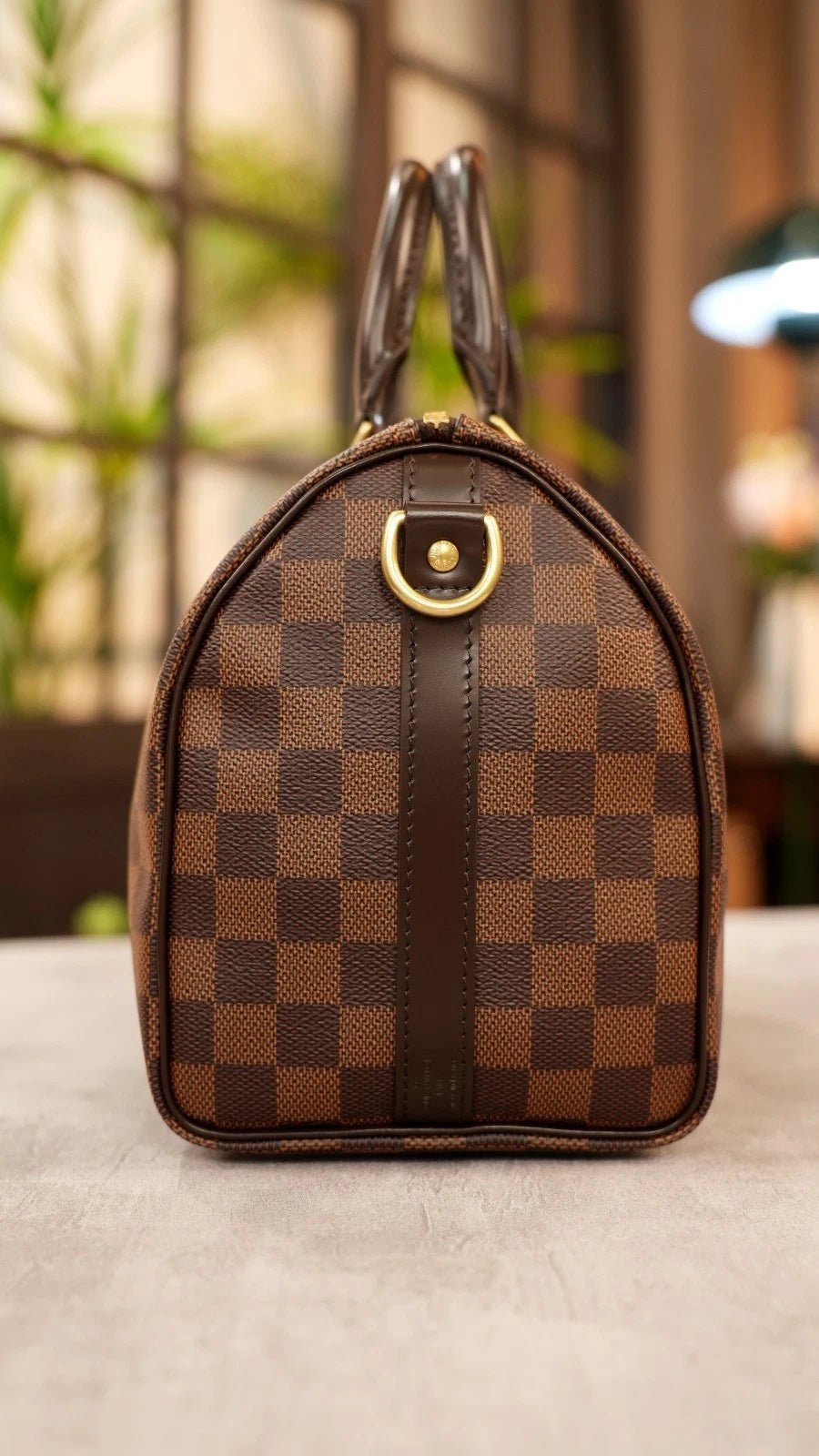 Louis Vuitton Speedy25 Damier Brown Shoulder Bag Top Handle Bag Excellent