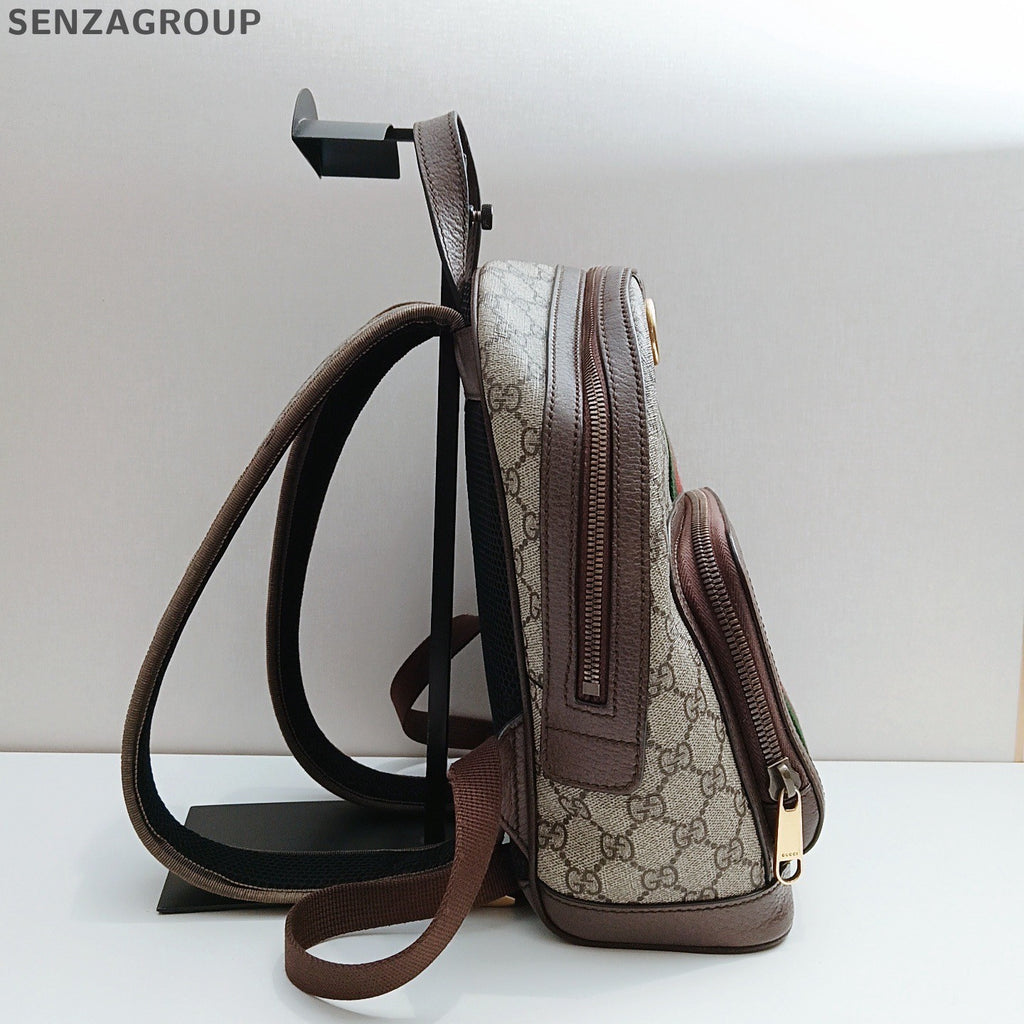 Gucci Ophidia PM Backpack Brown Gold Unisex Adults Classic