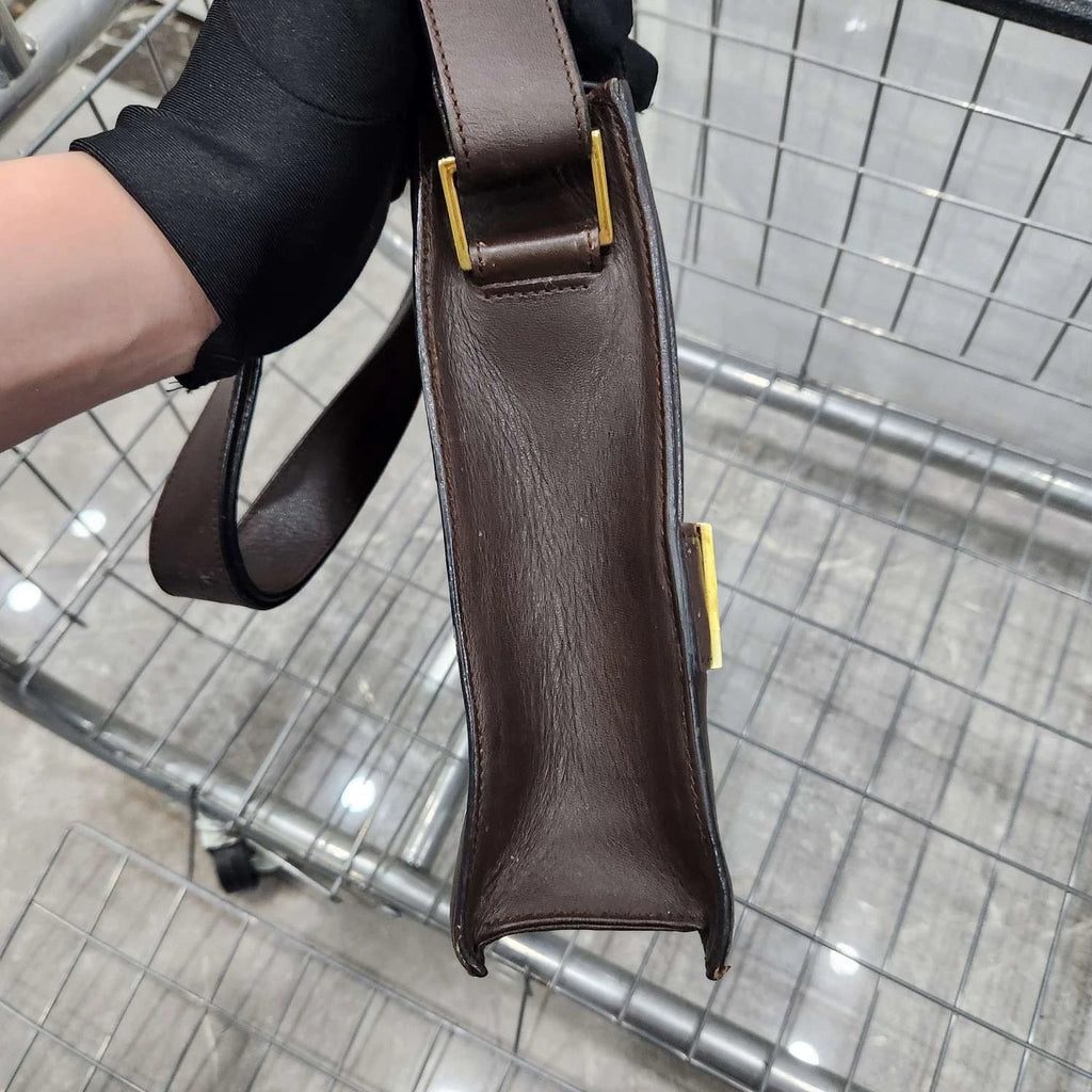 Gucci Vintage Brown Flap Shoulder Crossbody For Women