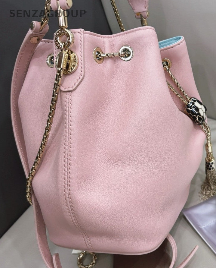 Hermes L3 Garden Bucket Shoulder Bag Purple Blue Used Women Classic Designer