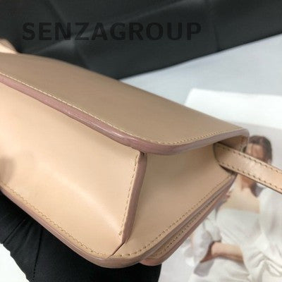 Burberry TB Logo Mini Box Calfskin Crossbody Bag Pink Women's