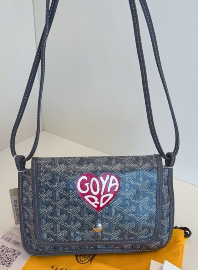 Goyard Plumet woc Envelope Monogram Crossbody bag Grey Brand NEW