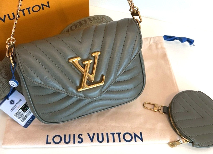 Louis Vuitton New Wave Olive green Calfskin Shoulder bag Almost Brand NEW Women