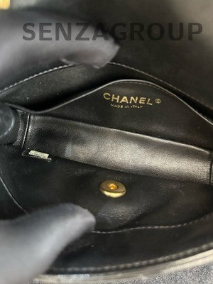 Chanel 21P Quilted Black Gold Chain Shoulder Bag