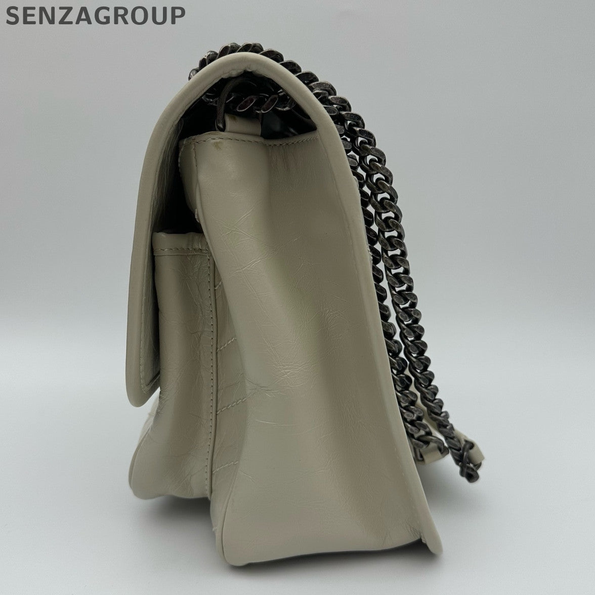 Saint Laurent Niki Medium Silver Chain Shoulder Bag Classic Women's