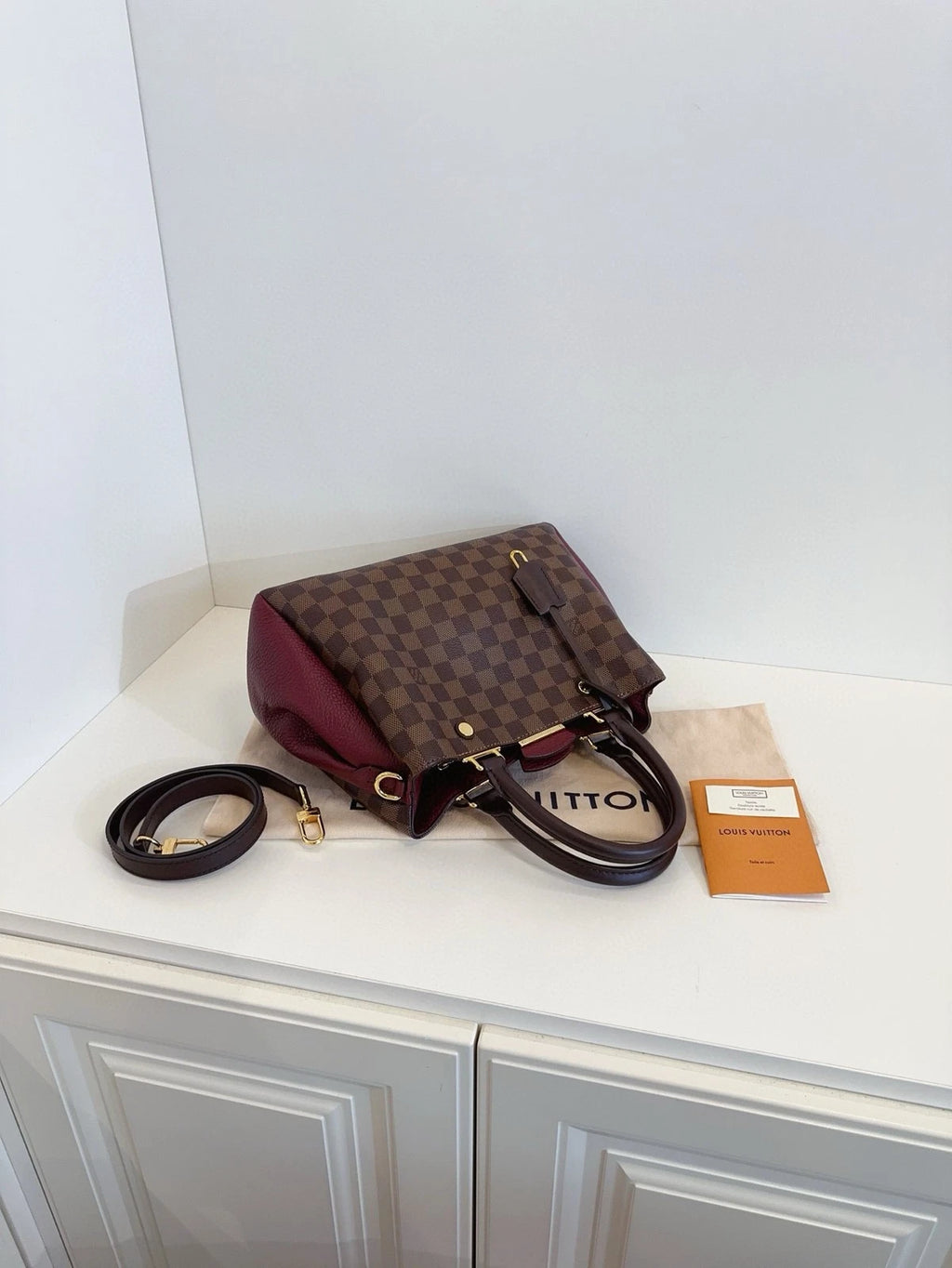 Louis Vuitton Brittany BB Monogram Canvas Leather Trim Shoulder Bag G