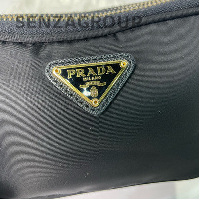 Prada Nylon Mini Camera Bag Black Gold Shoulder Crossbody Classic Women