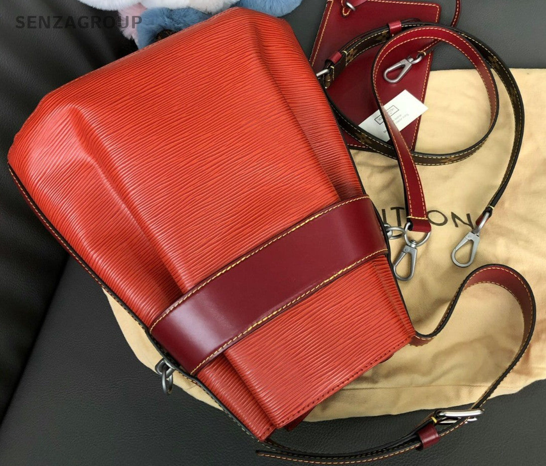Louis Vuitton Twist Bucket Top Handle Epi Leather 2way Shoulder bag Women Red