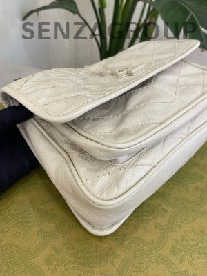 Saint Laurent Niki Small Chain Shoulder Bag in White - Classic Fashion for Women