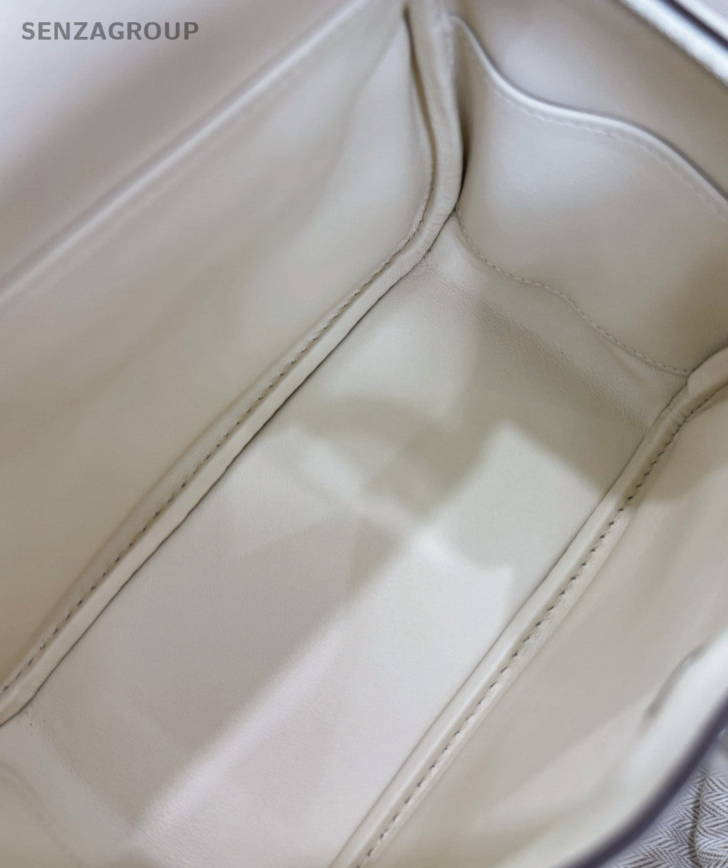 Hermes Nata Lindy Mini Shoulder Bag White Silver Used Women Classic
