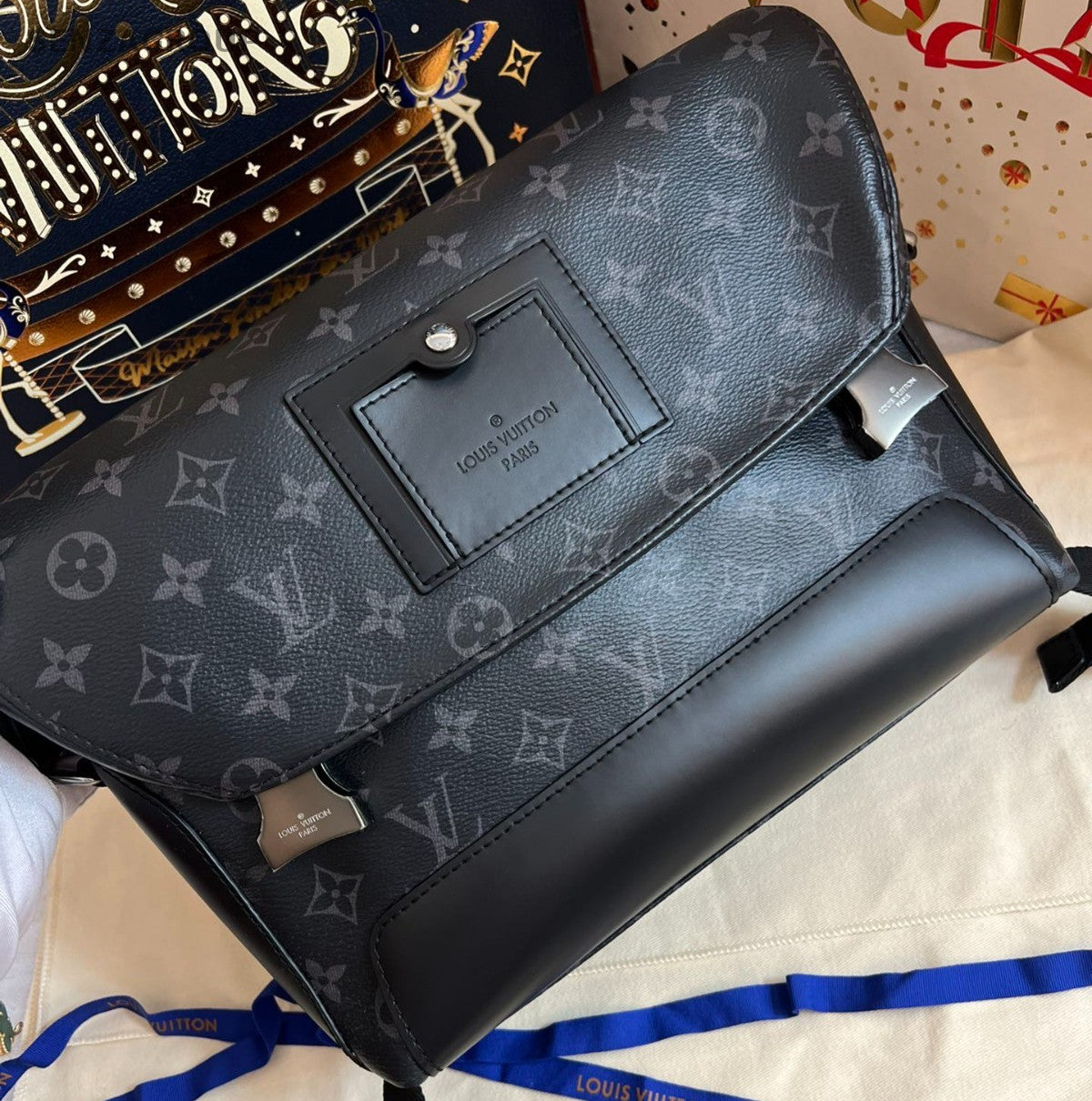 Louis Vuitton Voyager PM Black Monogram Shoulder bag Crossbody Brand NEW
