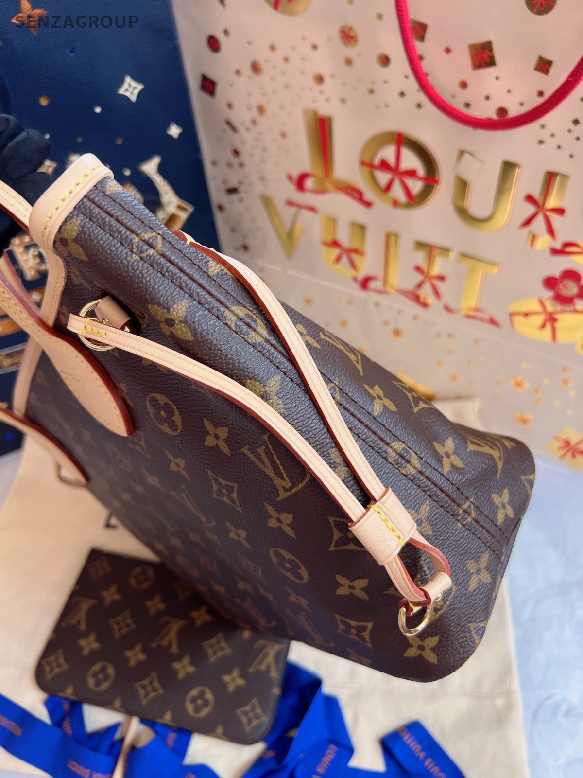Louis Vuitton Neverfull PM Monogram Tote Shoulder bag Brown Woemn Brand NEW