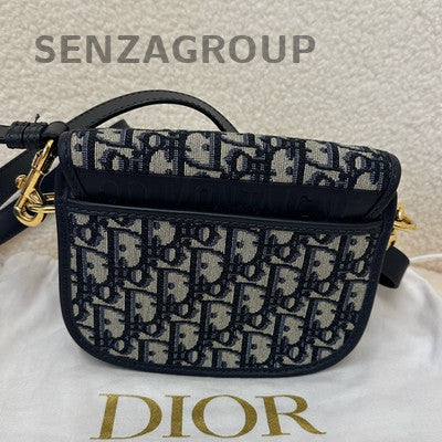 Dior Bobby Small Oblique Monogram Shoulder Crossbody Bag Black Gold
