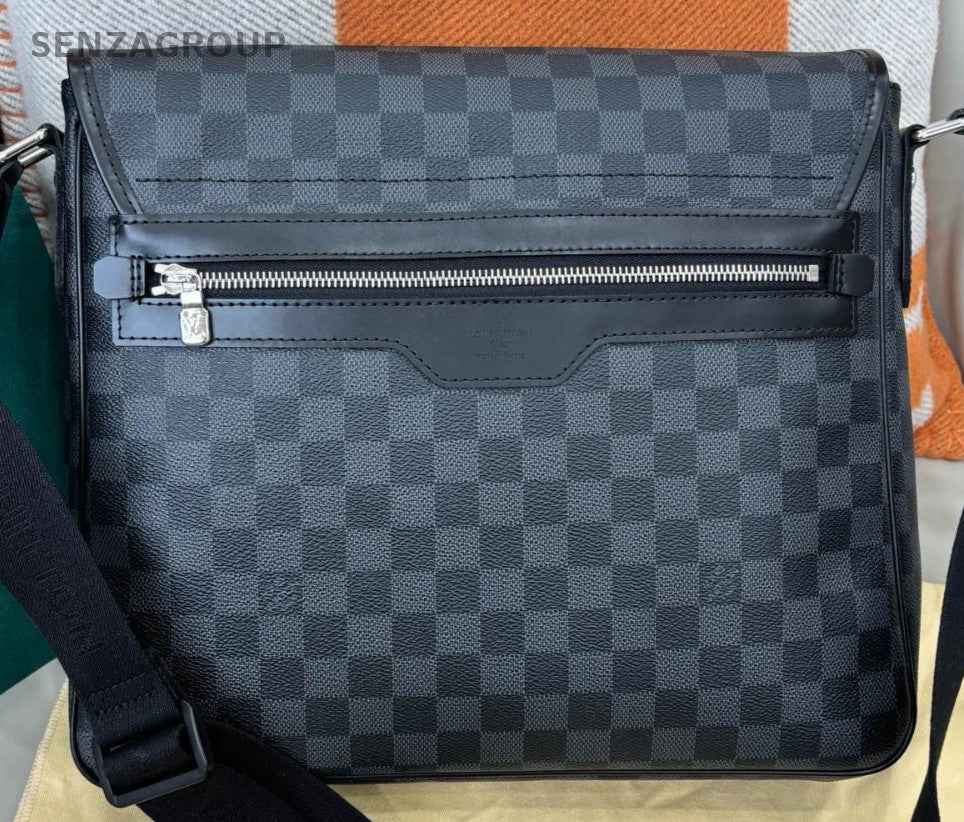 Louis Vuitton Satchel 2Way Shoulder Bag Crossbody Blue Silver Unisex Adults