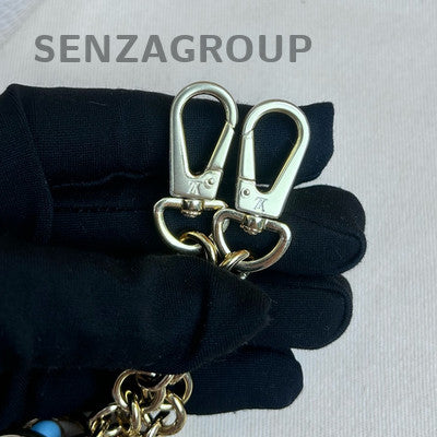 Louis Vuitton Capucines Nano White & Blue Handbag Chain Strap Women Fashion
