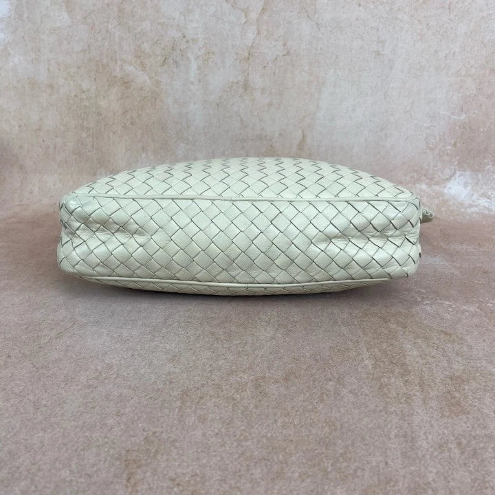 Bottega Veneta Yellow Lambskin Woven Tote Shoulder Bag For Women